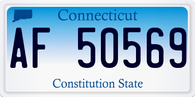CT license plate AF50569
