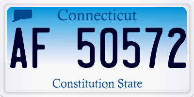 CT license plate AF50572