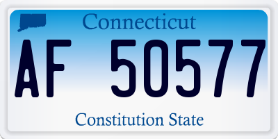 CT license plate AF50577
