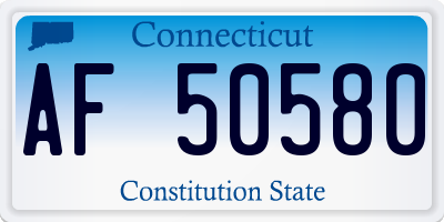 CT license plate AF50580