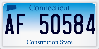 CT license plate AF50584