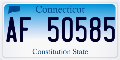 CT license plate AF50585