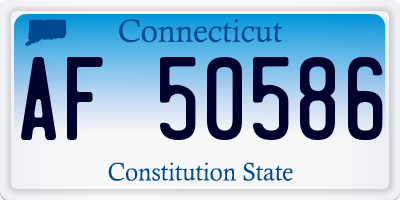 CT license plate AF50586