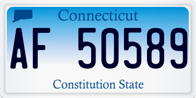 CT license plate AF50589