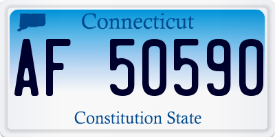 CT license plate AF50590