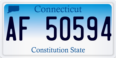 CT license plate AF50594