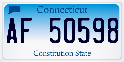 CT license plate AF50598