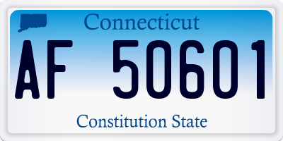 CT license plate AF50601
