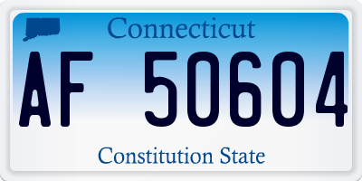 CT license plate AF50604