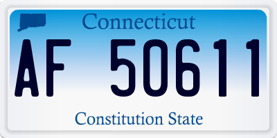 CT license plate AF50611