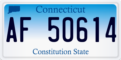 CT license plate AF50614
