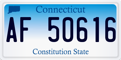 CT license plate AF50616