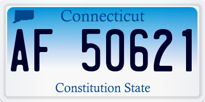 CT license plate AF50621