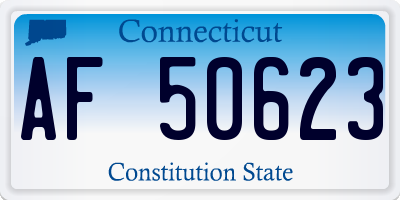 CT license plate AF50623