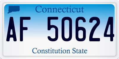 CT license plate AF50624