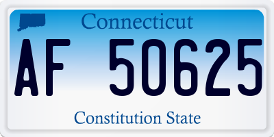 CT license plate AF50625