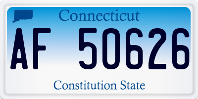 CT license plate AF50626