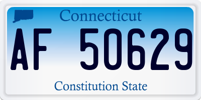 CT license plate AF50629