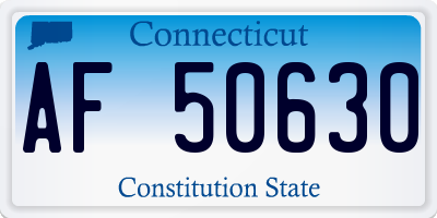 CT license plate AF50630