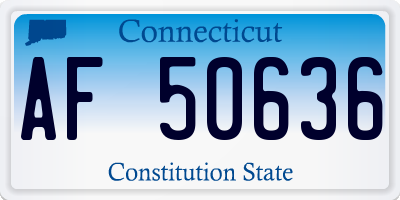 CT license plate AF50636
