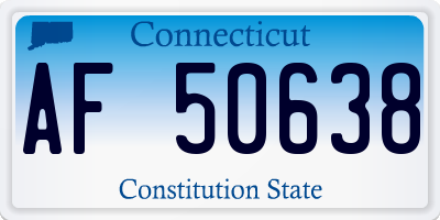 CT license plate AF50638