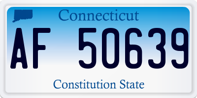 CT license plate AF50639