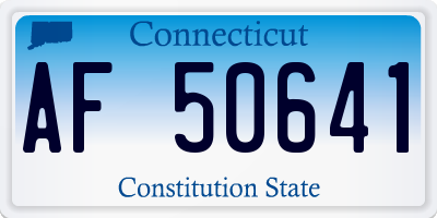 CT license plate AF50641