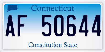 CT license plate AF50644