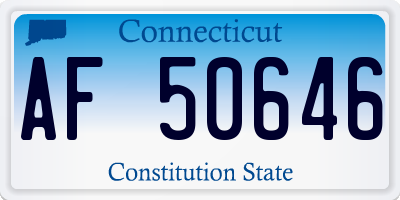 CT license plate AF50646