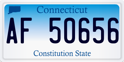 CT license plate AF50656