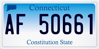 CT license plate AF50661