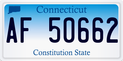 CT license plate AF50662