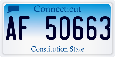 CT license plate AF50663