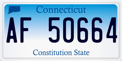 CT license plate AF50664