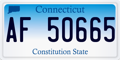 CT license plate AF50665