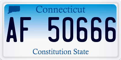 CT license plate AF50666