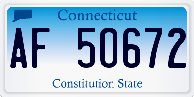 CT license plate AF50672