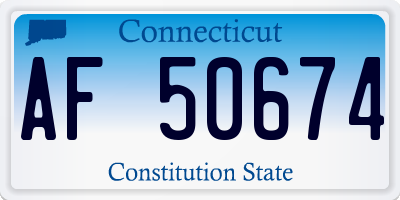 CT license plate AF50674