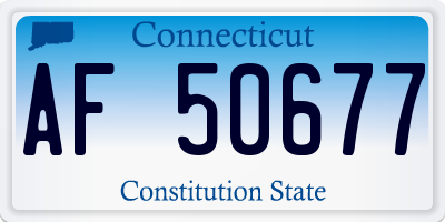 CT license plate AF50677