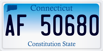 CT license plate AF50680