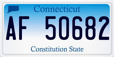 CT license plate AF50682