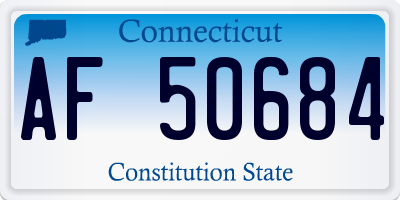 CT license plate AF50684