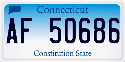 CT license plate AF50686