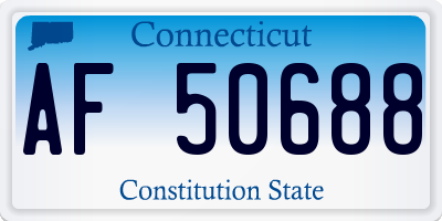 CT license plate AF50688