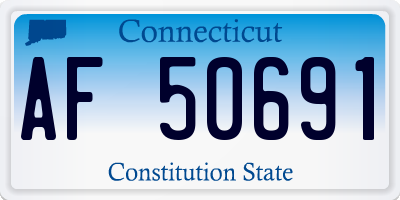 CT license plate AF50691