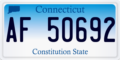 CT license plate AF50692