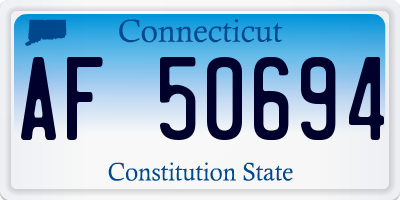 CT license plate AF50694