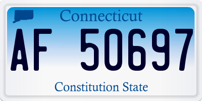 CT license plate AF50697