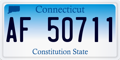 CT license plate AF50711