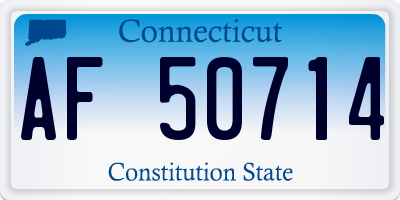 CT license plate AF50714